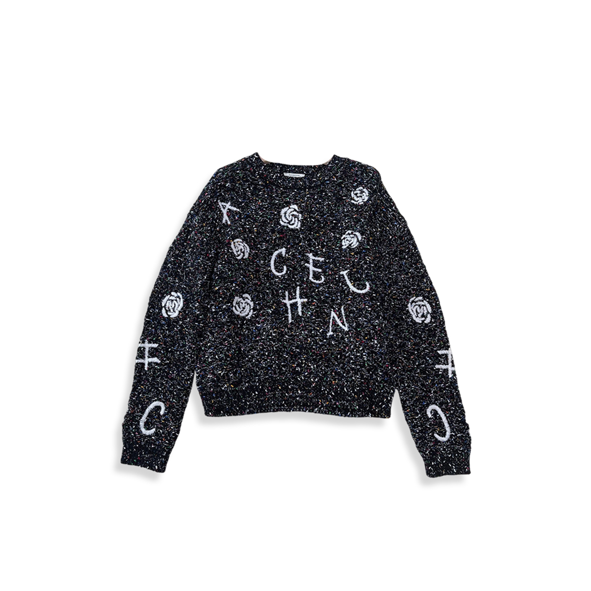 Ch**el crew neck embroidered knit sweater p76894